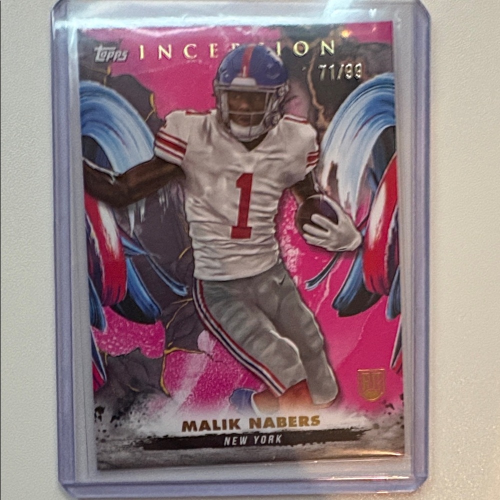💕Malik Nabers rookie Topps inception pink 71/99